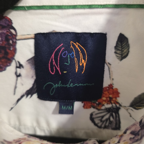 John Lennon Men's Floral Pattern Casual Shirt - Multicolor - Picture 5 of 11